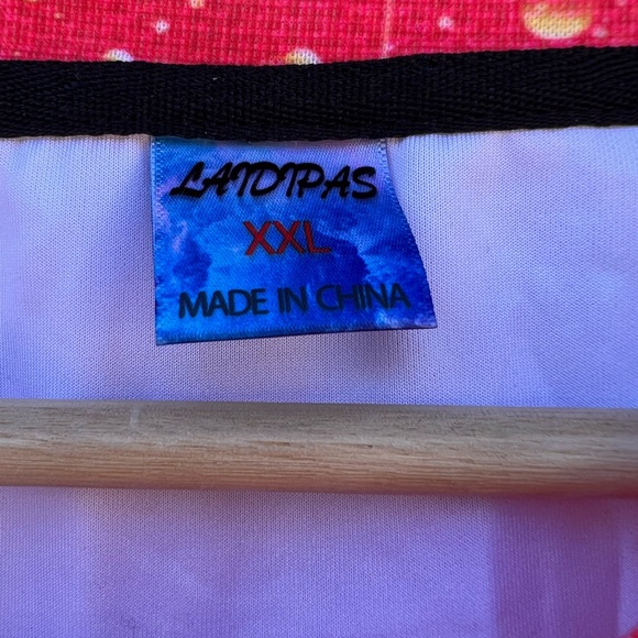 Christmas Reindeer Costume Long Sleeve Pullover Polyester Shirt Mens XXL Red - Picture 4 of 7